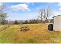 Spacious backyard with picnic table, grill, and storage shed at 980 Bear Poplar Rd, Cleveland, NC 27013