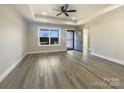 Living room with hardwood floors and a ceiling fan at 1324 Crawford Rd # 6, Rock Hill, SC 29730