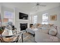 Living room features a fireplace and comfy seating at 156 Singleton Rd, Mooresville, NC 28117