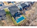 Virtual rendering of backyard with pool, patio, and landscaped yard at 1224 Regions Blvd, Fort Mill, SC 29707