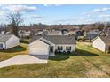Aerial view showcasing a new home in a quiet neighborhood at 120 Elmwood Rd, Statesville, NC 28625