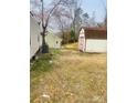 Spacious backyard featuring a storage shed and green space at 640 Mckee St, Albemarle, NC 28001