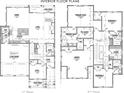 Detailed floor plan showcasing a two-story home with multiple bedrooms, bathrooms and an open living area at 2633 Ritz Ln, Matthews, NC 28105