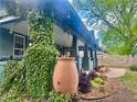 Charming porch and garden with a water feature and vibrant foliage at 3317 Ritch Ave, Charlotte, NC 28206