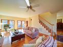Bright living room with hardwood floors and access to backyard at 12 Woodvine Ln, Clover, SC 29710