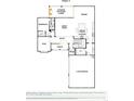 Floor plan showcasing the layout of the first floor including 3 car garage, kitchen, and great room at 13944 Roosevelt Grove Dr, Huntersville, NC 28078