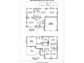 Detailed floor plan showcasing the layout of the first and second floors of the home at 1000 Weeping Willow Ln, Matthews, NC 28105