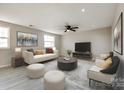 Bright living room with modern furnishings, neutral tones, and ample natural light at 4901 Smokehollow Rd, Charlotte, NC 28227