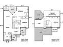 Two-story home floor plan with two bedrooms and loft at 1017 N Center Nw St, Hickory, NC 28601