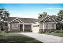 Ranch style house with stone and siding, featuring a covered porch and attached garage at 1933 Hendricks St, Rock Hill, SC 29732