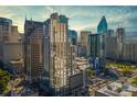 Aerial view of a modern highrise building in the city at 333 W Trade St # 1204, Charlotte, NC 28202