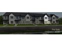 Modern townhouses with gray and white exterior, landscaping, and street view at 3111 Beacon Heights Rd, Indian Land, SC 29707