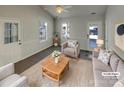 Virtually staged living room featuring a neutral color palette and comfortable seating at 4210 Manchester Ln, Monroe, NC 28110