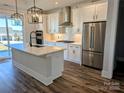 Modern kitchen with island and stainless steel appliances at 2063 Fordhill St, Rock Hill, SC 29732