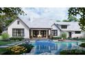 Tranquil backyard retreat with a refreshing pool, a stone-clad fire pit, and a covered outdoor living space at 6515 Rehobeth Rd # 2, Waxhaw, NC 28173