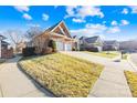 Suburban home with brick facade, two-car garage, and well-maintained front yard at 144 Spring Forest Dr, Shelby, NC 28152