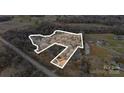 Aerial view of property with lot lines shown at 3113 Concord Hwy, Monroe, NC 28110