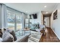 Living room with hardwood floors and a modern feel at 3512 Carlyle Dr, Charlotte, NC 28208