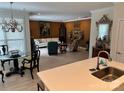 Open concept living and kitchen area at 1330 Millview Ln, Matthews, NC 28104