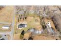 High-angle view of house and large lot with road access at 200 Church Dr, Shelby, NC 28150