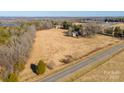 Aerial view of property with large lot and road frontage at 2808 Water Plant Rd, Maiden, NC 28650