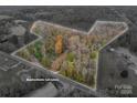 Aerial view of lot lines surrounded by colorful fall trees at 2073 Mauney Rd, Bessemer City, NC 28016