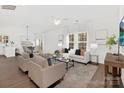 Spacious living room with hardwood floors and neutral decor at 3524 Cloninger Rd, Dallas, NC 28034