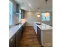 Spacious kitchen boasts an island, stainless steel appliances, and ample counter space at 425 Delburg Mill Alley Dr, Davidson, NC 28036