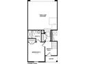 Lower level floor plan featuring a two-car garage and bedroom at 429 Delburg Mill Alley Dr, Davidson, NC 28036