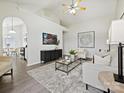 Bright and airy living room featuring hardwood floors and ample natural light at 173 Brookshire Dr, Fort Mill, SC 29715