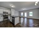 Modern kitchen with stainless steel appliances and granite countertops at 236 Briana Marie Way, Indian Trail, NC 28079