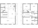 Detailed floor plan showcasing the layout of the home's first and second floors at 129 Sharon Rd, York, SC 29745