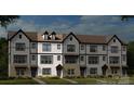 Modern three-story townhouses with white siding and dark trim at 2310 Donnelly Hills Ln, Charlotte, NC 28262