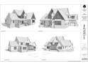 Four exterior renderings of a two-story home with various angles and design details at Lot 6 Holbrook Rd, Fort Mill, SC 29715