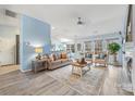 Light and airy living room with fireplace and hardwood floors at 3903 Bon Rea Dr, Charlotte, NC 28226