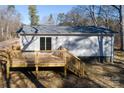 Elevated wooden deck overlooks the backyard at 5966 Quarter Mile Rd # 2, Clover, SC 29710