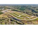 Aerial view of Ridge at Sugar Creek community, showing lots and landscaping at 1182 Lost Cove Rd, Indian Land, SC 29707