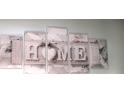 Elegant wall art featuring the word 'HOME' in a decorative, multi-panel design at 517 Grassy Creek Run, Chester, SC 29706