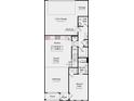 First floor plan showing kitchen, garage, and half bath at 3120 Beacon Heights Rd, Indian Land, SC 29707