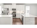 Modern kitchen with white cabinets, quartz counters and stainless steel appliances at 448 E 16Th St, Charlotte, NC 28206