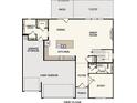 Open floor plan with 3-bay garage and covered patio at 4784 North Wynswept Dr, Maiden, NC 28650