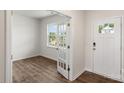 Home office with hardwood floors and French doors to the entryway at 4618 Harris Elliot Rd, Lincolnton, NC 28092