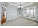 Dining room with hardwood floors, access to backyard at 5726 Cactus Valley Rd # 238, Charlotte, NC 28277