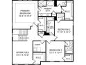 Second floor plan features primary bedroom with walk in closet and two additional bedrooms at 312 Coronado Ave # 41, Matthews, NC 28104