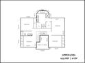 Upper level floor plan with four bedrooms and two bathrooms at 536 19Th Avenue Nw Dr, Hickory, NC 28601