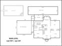 Main level floor plan showing kitchen, dining, living areas, and attached garage at 536 19Th Avenue Nw Dr, Hickory, NC 28601