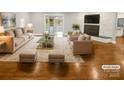 Spacious living room with fireplace and hardwood floors at 4616 Whispering Oaks Dr, Charlotte, NC 28213