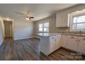 Kitchen with white cabinets, granite countertops, and stainless steel appliances at 1691 Montevista Dr, Shelby, NC 28150