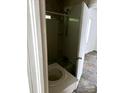 Small bathroom with shower/tub combo and pedestal sink at 517 Ashford St, Chester, SC 29706