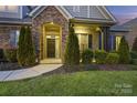 Attractive entryway with stone accents and landscaping at 8130 Clems Branch Rd, Fort Mill, SC 29707